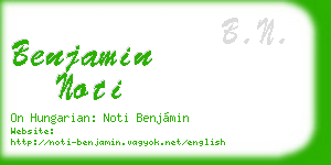 benjamin noti business card