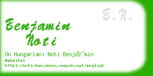 benjamin noti business card